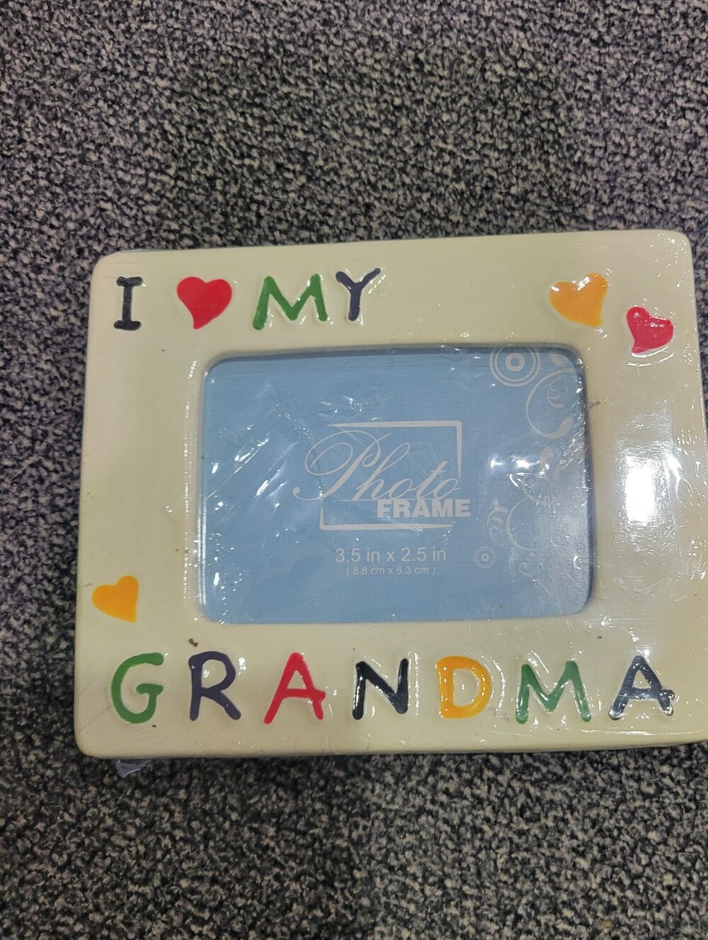 I Love My Grandma Picture Frame 3.5x2.5 Ceramic Home Decor Display Photo Gift